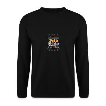 À l’aube de mon 14e anniversaire de vie religieuse - Sweat-shirt Unisexe - noir - Devant - Alina (178cm) & Michal (187cm)
