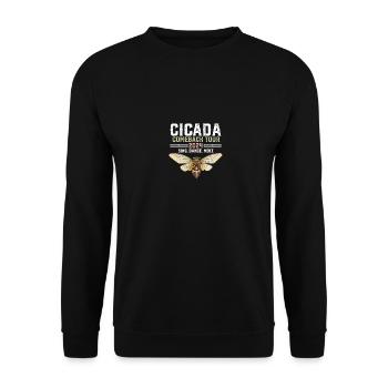 Cicada Comeback Tour 2024 Cicada Brood Swarm - Unisex Sweatshirt - black - Front - Alina (178cm) & Michal (187cm)
