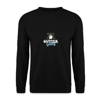 Gutter Gang Funny Bowling Team Club Coach Bowler - Unisex Sweatshirt - black - Front - Alina (178cm) & Michal (187cm)