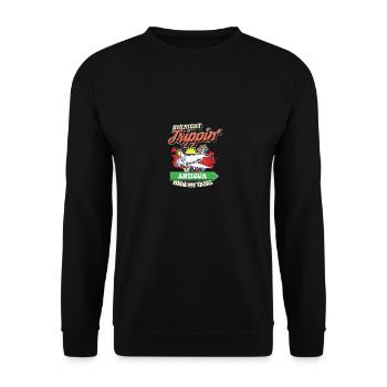 Straight Trippin' To Antigua With My Tribe Family - Unisex Sweatshirt - black - Front - Alina (178cm) & Michal (187cm)