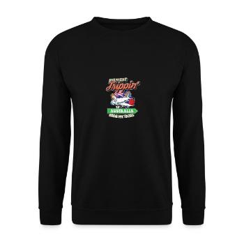 Straight Trippin' To Australia With My Tribe - Unisex Sweatshirt - black - Front - Alina (178cm) & Michal (187cm)