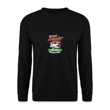 Straight Trippin' To Croatia With My Tribe Family - Unisex Sweatshirt - black - Front - Alina (178cm) & Michal (187cm)