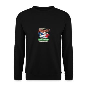 Straight Trippin' To Czech Republic With My Tribe - Unisex Sweatshirt - black - Front - Alina (178cm) & Michal (187cm)