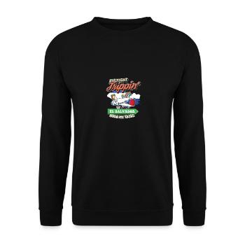 Straight Trippin' To El Salvador With My Tribe - Unisex Sweatshirt - black - Front - Alina (178cm) & Michal (187cm)