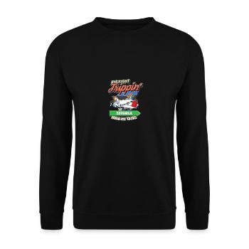 Straight Trippin' To Estonia With My Tribe Family - Unisex Sweatshirt - black - Front - Alina (178cm) & Michal (187cm)