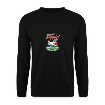 Straight Trippin' To New Zealand With My Tribe - Unisex Sweatshirt - black - Front - Alina (178cm) & Michal (187cm)