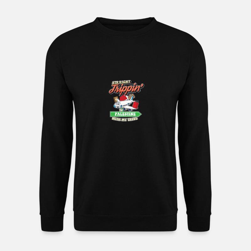 Straight Trippin' To Palestine With My Tribe - Unisex Pullover - Schwarz