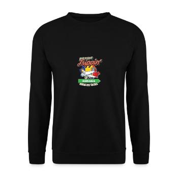 Voyage direct en Roumanie avec ma famille de tribu - Sweat-shirt Unisexe - noir - Devant - Alina (178cm) & Michal (187cm)
