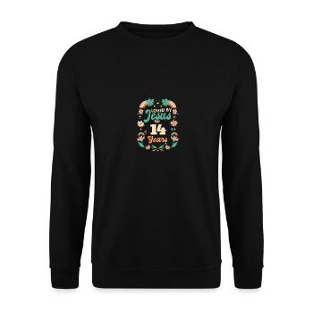 Aimé par Jésus depuis 14 ans 14e anniversaire - Sweat-shirt Unisexe - noir - Devant - Alina (178cm) & Michal (187cm)