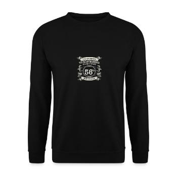 Trop béni pour être stressé 56e anniversaire 56 ans - Sweat-shirt Unisexe - noir - Devant - Alina (178cm) & Michal (187cm)