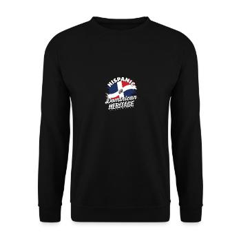 Hispanisches dominikanisches Erbe USA - Unisex Pullover - Schwarz - Vorne - Alina (178cm) & Michal (187cm)