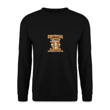 Emotional Support Animal He Screams Basset Hound - Unisex Sweatshirt - black - Front - Alina (178cm) & Michal (187cm)