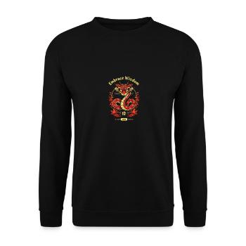 Embrace Wisdom Lunar New Year 2025 Year of the - Unisex Sweatshirt - black - Front - Alina (178cm) & Michal (187cm)