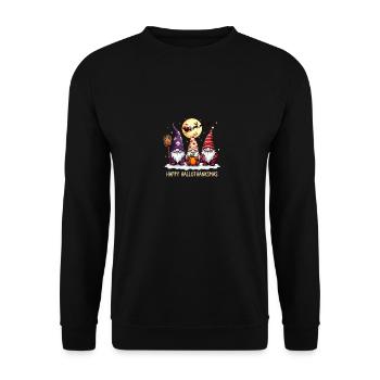 Bonne célébration des gnomes Hallothanksmas - Sweat-shirt Unisexe - noir - Devant - Alina (178cm) & Michal (187cm)