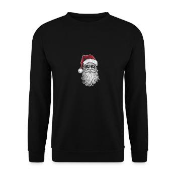 Lunettes de soleil visage de Père Noël avec chapeau barbe Noël - Sweat-shirt Unisexe - noir - Devant - Alina (178cm) & Michal (187cm)
