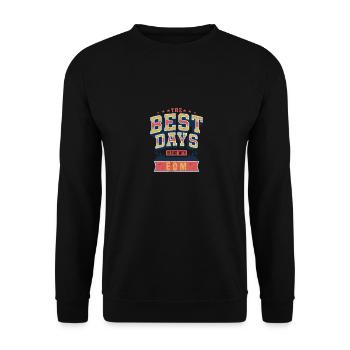 Les meilleurs jours commencent avec l’ambiance d’un festival de musique EDM - Sweat-shirt Unisexe - noir - Devant - Alina (178cm) & Michal (187cm)