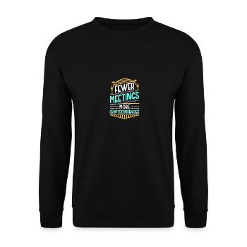 Moins de rencontres, plus d’amateurs de crypto-monnaies - Sweat-shirt Unisexe - noir - Devant - Alina (178cm) & Michal (187cm)