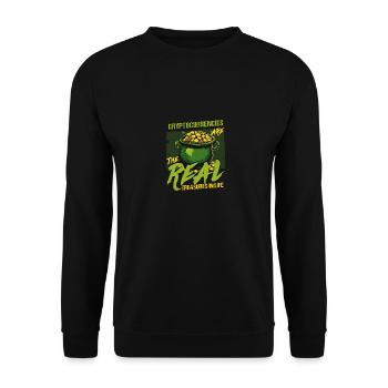 Saint-Patrick : les crypto-monnaies sont les vraies - Sweat-shirt Unisexe - noir - Devant - Alina (178cm) & Michal (187cm)