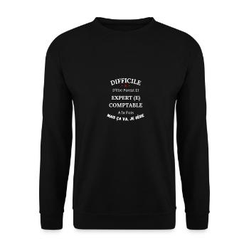 Es ist schwer, ein Elternteil und ein Buchhalter zu sein - Unisex Pullover - Schwarz - Vorne - Alina (178cm) & Michal (187cm)