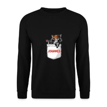 Raton laveur Johannes - Sweat-shirt Unisexe - noir - Devant - Alina (178cm) & Michal (187cm)