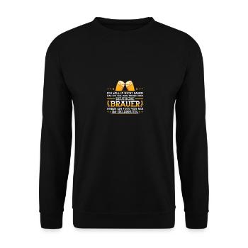 Ich will ja nicht sagen das ich viel bier trinke - Unisex Pullover - Schwarz - Vorne - Alina (178cm) & Michal (187cm)