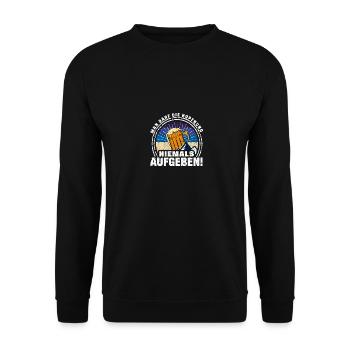 Man darf die Hopfnung niemals aufgeben - Unisex Pullover - Schwarz - Vorne - Alina (178cm) & Michal (187cm)