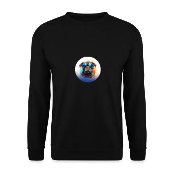 Carlin avec lunettes de soleil - Sweat-shirt Unisexe - noir - Devant - Alina (178cm) & Michal (187cm)
