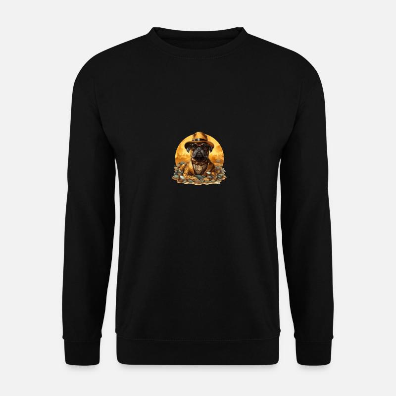 Mops Gold Digger - Unisex Pullover - Schwarz