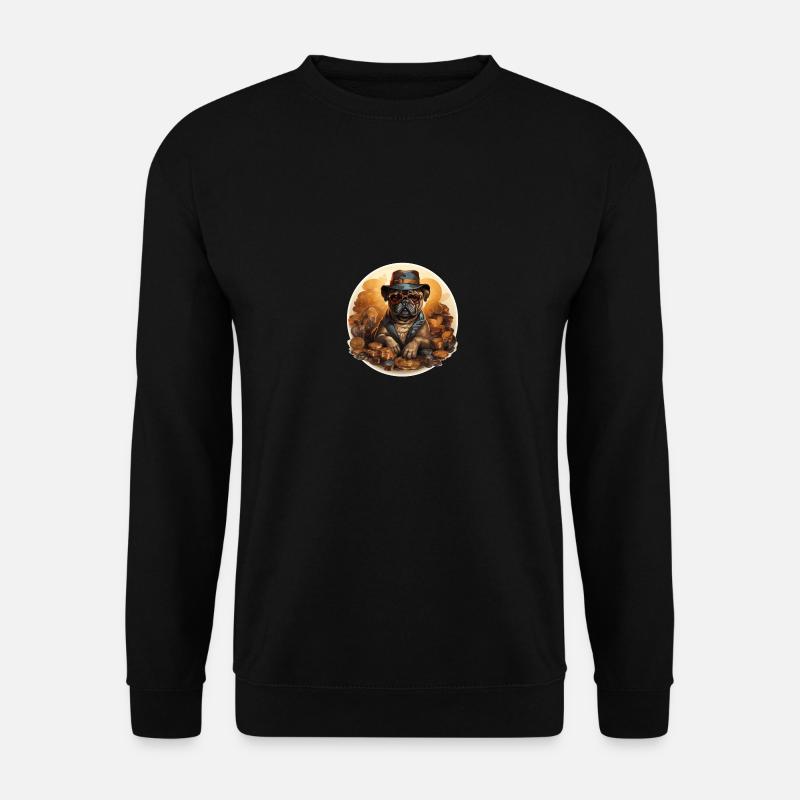 Mops Gold Digger - Unisex Pullover - Schwarz
