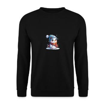 Bonhomme de neige pour les enfants - Sweat-shirt Unisexe - noir - Devant - Alina (178cm) & Michal (187cm)