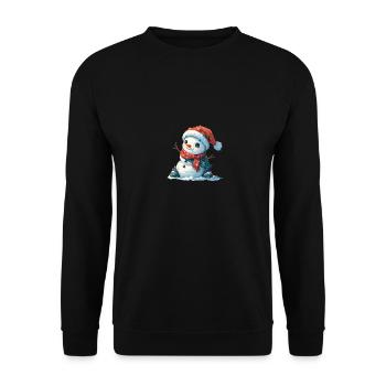 Bonhomme de neige pour les enfants - Sweat-shirt Unisexe - noir - Devant - Alina (178cm) & Michal (187cm)