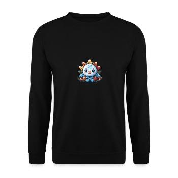 Schneeflocke für Kinder - Unisex Pullover - Schwarz - Vorne - Alina (178cm) & Michal (187cm)