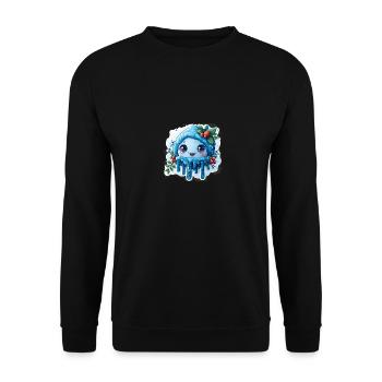 Schneeflocke für Kinder - Unisex Pullover - Schwarz - Vorne - Alina (178cm) & Michal (187cm)