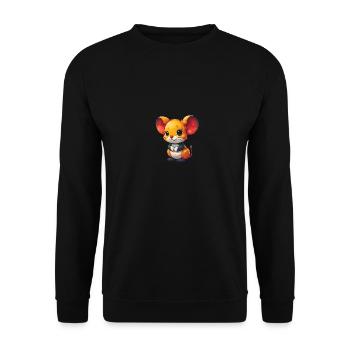 souris mignonne - Sweat-shirt Unisexe - noir - Devant - Alina (178cm) & Michal (187cm)