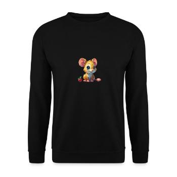 souris mignonne - Sweat-shirt Unisexe - noir - Devant - Alina (178cm) & Michal (187cm)