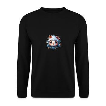 Schneeflocke für Kinder - Unisex Pullover - Schwarz - Vorne - Alina (178cm) & Michal (187cm)