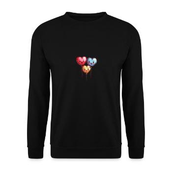 Balloon hearts also for children and birthdays - Unisex Sweatshirt - black - Front - Alina (178cm) & Michal (187cm)