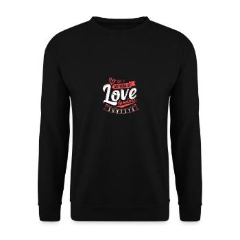 My Kind of Love implique les couchers de soleil et la romance - Sweat-shirt Unisexe - noir - Devant - Alina (178cm) & Michal (187cm)