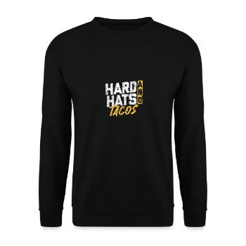Hard Hats And Tacos Construction Lover - Unisex Sweatshirt - black - Front - Alina (178cm) & Michal (187cm)