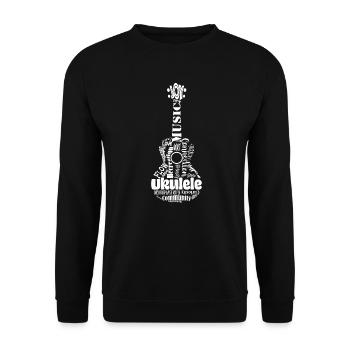 Ukulele emotional anatomy - Unisex Pullover - Schwarz - Vorne - Alina (178cm) & Michal (187cm)
