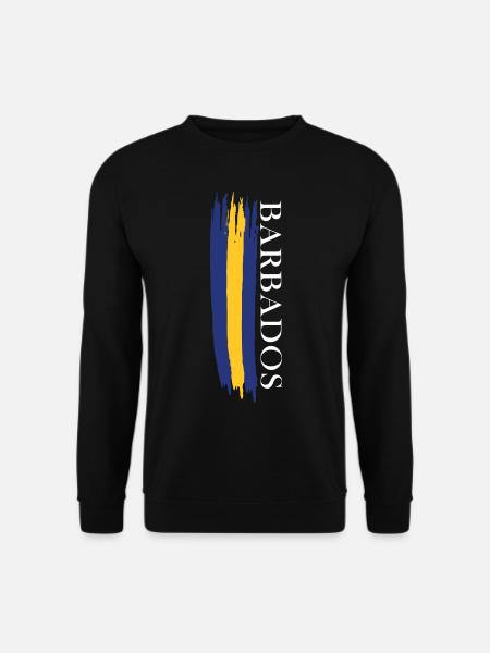 Barbados skizzierte Landesfarben - Unisex Pullover - Schwarz