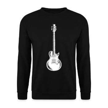 Electric Guitar Guitarist Guitar Design Guitar Playing - Unisex Sweatshirt - black - Front - Alina (178cm) & Michal (187cm)