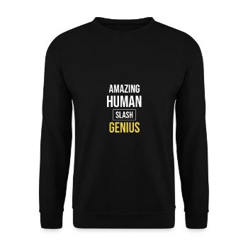 Brooklyn nine nine B99 Amazing Human / Genius - Unisex Sweatshirt - black - Front - Alina (178cm) & Michal (187cm)