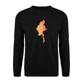 Myanmar - Unisex Pullover - Schwarz - Vorne - Alina (178cm) & Michal (187cm)