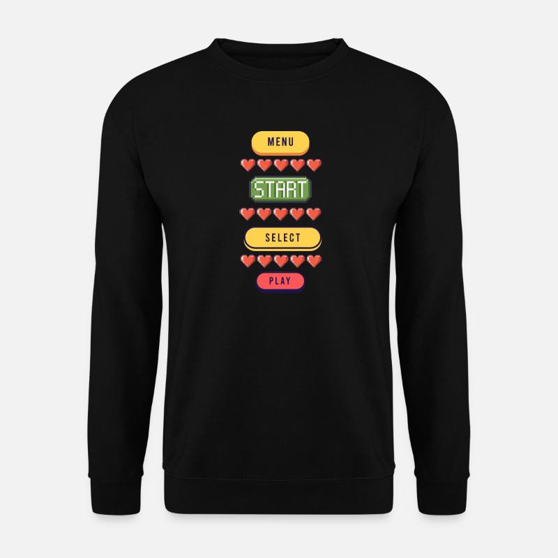 Menu Start Select Play - Gaming T-Shirt - Unisex Pullover - Schwarz