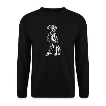 Grand Bouvier Suisse « Black Edition » - Sweat-shirt Unisexe - noir - Devant - Alina (178cm) & Michal (187cm)