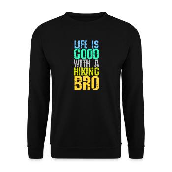 Via Ferrata Statement Hikers Hiking Hike - Unisex Sweatshirt - black - Front - Alina (178cm) & Michal (187cm)