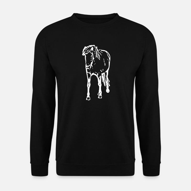 Pferde T-shirt Geschenk Reiter  - Unisex Pullover - Schwarz