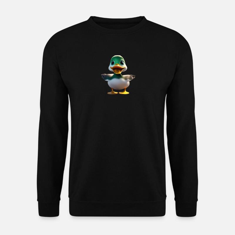 Maskottchen der Grünkopf-Ente - Unisex Pullover - Schwarz