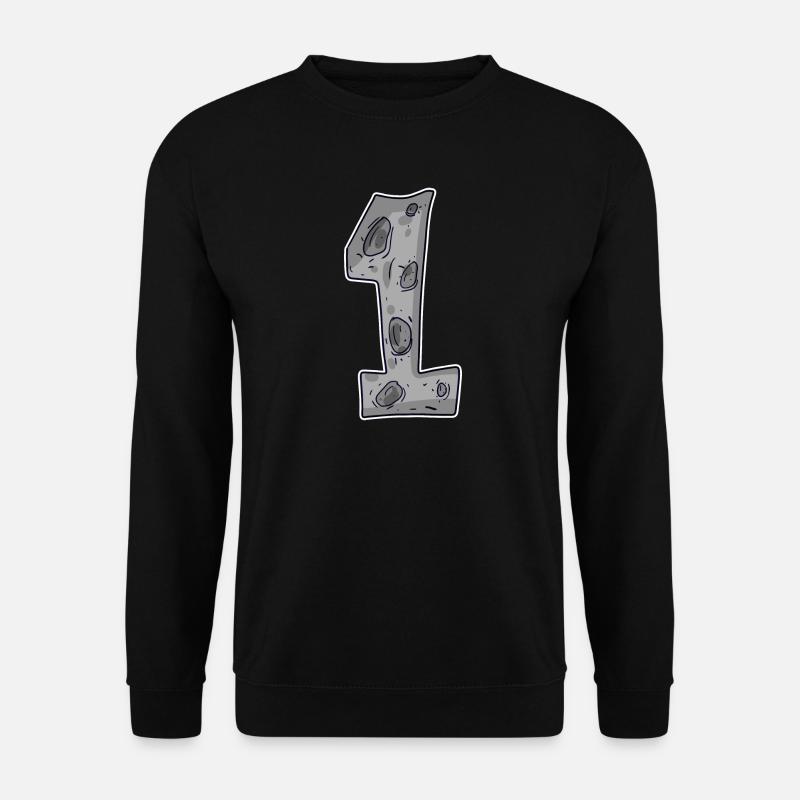 1 - Erster Eins Mond - Unisex Pullover - Schwarz
